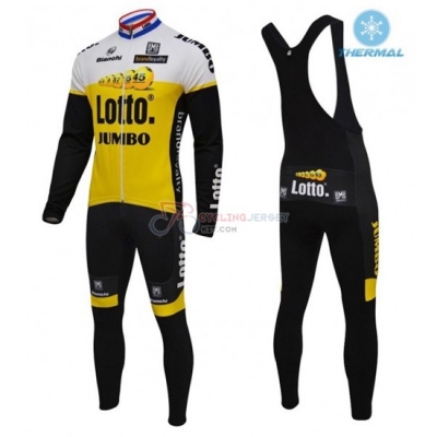 Lotto Cycling Jersey Kit Long Sleeve 2016 White And Yellow