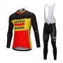 Lotto Soudal Cycling Jersey Kit Long Sleeve Black and Yellow