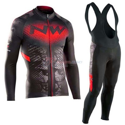 Northwave Cycling Jersey Kit Long Sleeve 2019 Black Red