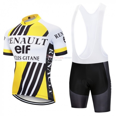 Renault Cycling Jersey Kit Short Sleeve 2018 Yellow and White