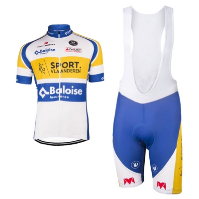 Topsport Vlaanderen Cycling Jersey Kit Short Sleeve 2017 white