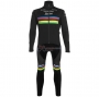 UCI Mondo Campione Trek Segafredo Cycling Jersey Kit Long Sleeve 2020 Black