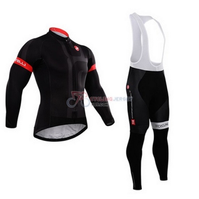 Castelli Cycling Jersey Kit Long Sleeve 2015 Black And Red