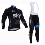 Sky Cycling Jersey Kit Long Sleeve 2015 Sky Blue And Black