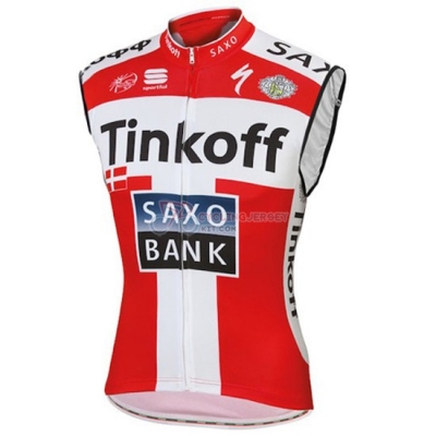 Saxo Bank Wind Vest 2015 Red And White