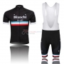 Bianchi Cycling Jersey Kit Short Sleeve 2014 Black And Sky Blue