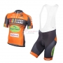 2016 Team Color Code orange Short Sleeve Cycling Jersey And Bib Shorts Kit