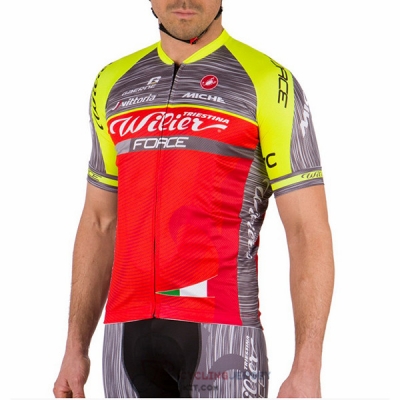 2017 Wieiev Cycling Jersey Kit Short Sleeve gray and red