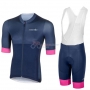 2018 Women Rh+ Cycling Jersey Kit Short Sleeve Spento Blue