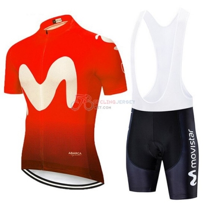 Movistar Cycling Jersey Kit Short Sleeve 2020 Black Red