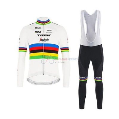 UCI Mondo Campione Trek Segafredo Cycling Jersey Kit Long Sleeve 2020