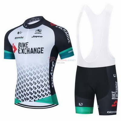 Bike Exchange Cycling Jersey Kit Short Sleeve 2021 White