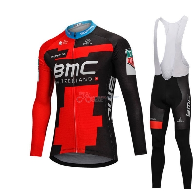 Bmc Cycling Jersey Kit Long Sleeve Red and Black