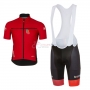 Castelli Maratone Short Sleeve Cycling Jersey and Bib Shorts Kit 2017 red and black