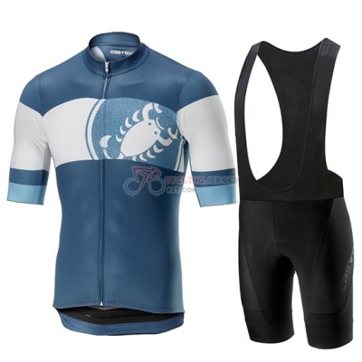 Castelli Ruota Cycling Jersey Kit Short Sleeve 2019 Blue White