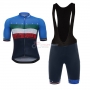 Italia Short Sleeve Cycling Jersey and Bib Shorts Kit 2017 black and blue