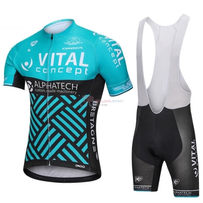 Vital Concept Alphatech Cycling Jersey Kit Short Sleeve 2018 Blue and Black