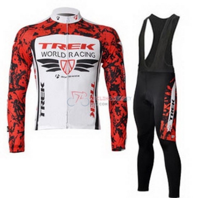 Trek Cycling Jersey Kit Long Sleeve 2011 Red And White