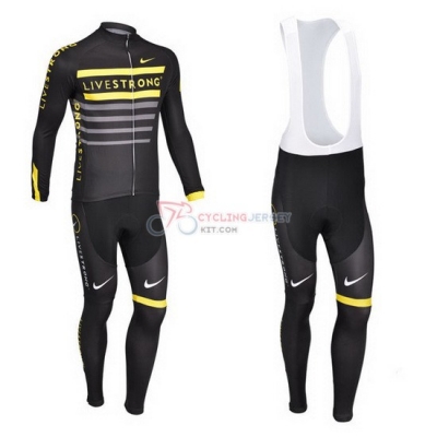 Livestrong Cycling Jersey Kit Long Sleeve 2013 Black And Yellow