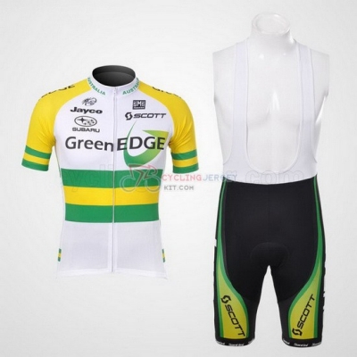 Greenedge Cycling Jersey Kit Short Sleeve 2012 Yellow And White