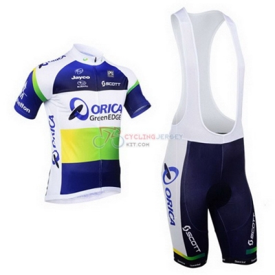 Greenedge Cycling Jersey Kit Short Sleeve 2013 Blue And White
