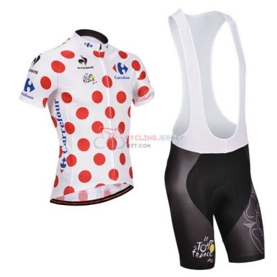 Tour De France Cycling Jersey Kit Short Sleeve 2014 White Red