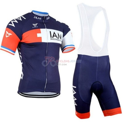 IAM Cycling Jersey Kit Short Sleeve 2015 White And Blue