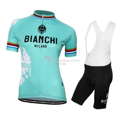 Bianchi Cycling Jersey Kit Short Sleeve 2016 Green And Red