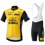 2018 Lotto Nl Jumbo Cycling Jersey Kit Short Sleeve Yellow and Black