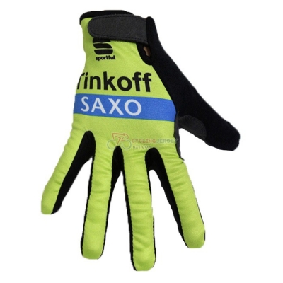 2020 Tinkoff Saxo Long Finger Gloves Green Black