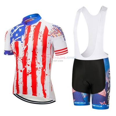USA Cycling Jersey Kit Short Sleeve 2020 Blue Red White