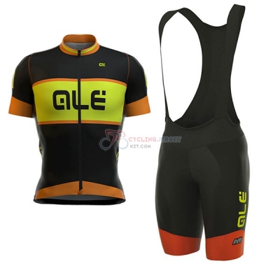 ALE R-EV1 Master Short Sleeve Cycling Jersey and Bib Shorts Kit 2017 orange