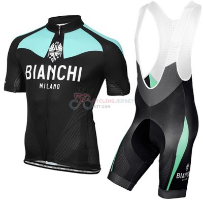 Bianchi Cycling Jersey Kit Short Sleeve 2016 Blue And Yellow