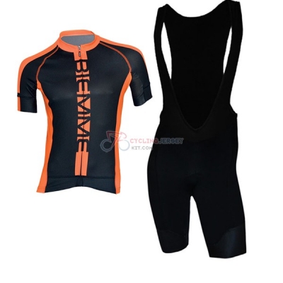 Biemme Poison Short Sleeve Cycling Jersey and Bib Shorts Kit 2017 orange