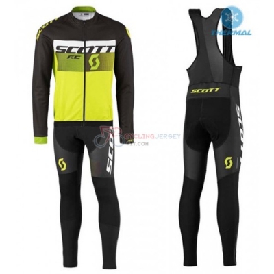 Scott Cycling Jersey Kit Long Sleeve 2016 Black And Yellow
