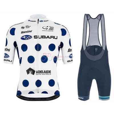 Subaru Lider Cycling Jersey Kit Short Sleeve 2020 White Blue