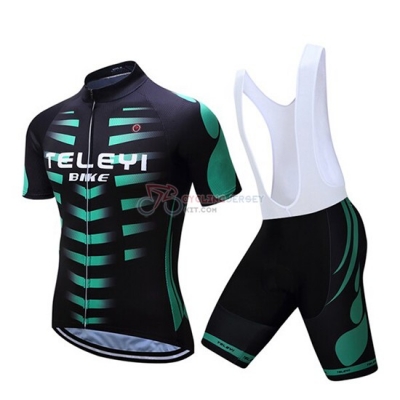 Teleyi Bike Cycling Jersey Kit Short Sleeve 2019 Green Black