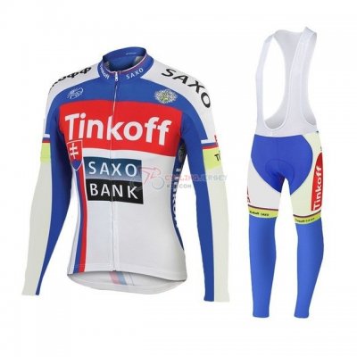 Tinkoff Saxo Bank Cycling Jersey Kit Long Sleeve 2018 Red Bluee