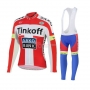 Tinkoff Saxo Bank Cycling Jersey Kit Long Sleeve 2018 Red White