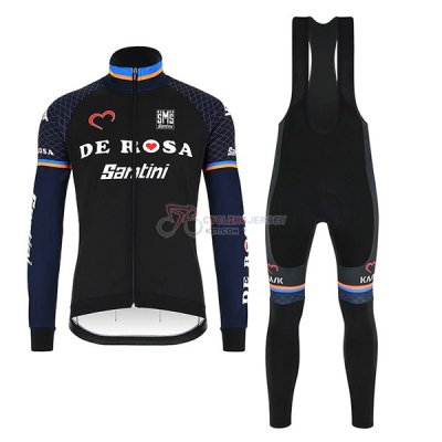 de Rose Cycling Jersey Kit Long Sleeve 2018 Black