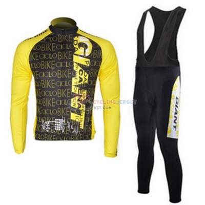 Giant Cycling Jersey Kit Long Sleeve 2010 Black And Yellow