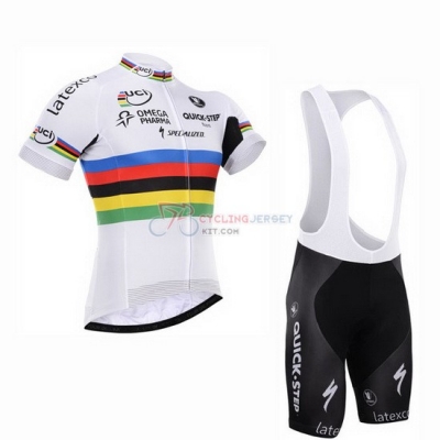 Quick Step Cycling Jersey Kit Short Sleeve 2015 White