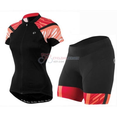 Women Cycling Jersey Kit Pearl izumi Short Sleeve 2016 Red And Black