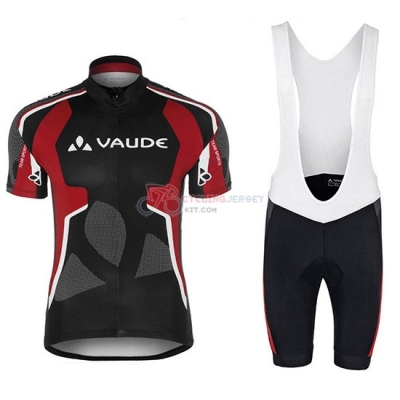 2018 Vaude Cycling Jersey Kit Short Sleeve Black and Red