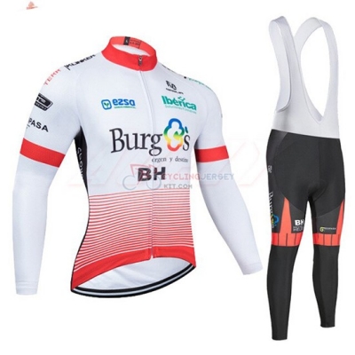 Burgos BH Cycling Jersey Kit Long Sleeve 2020 White Red