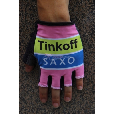 2020 Tinkoff Saxo Short Finger Gloves Pink
