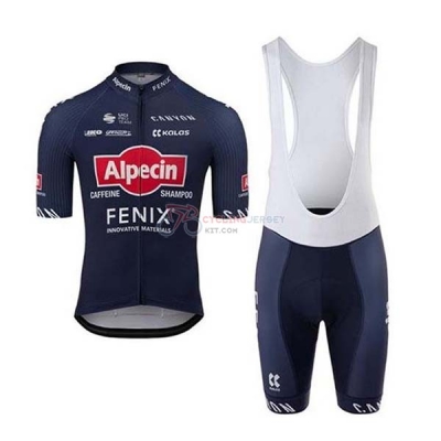 Alpecin Fenix Cycling Jersey Kit Short Sleeve 2020 Blue Red