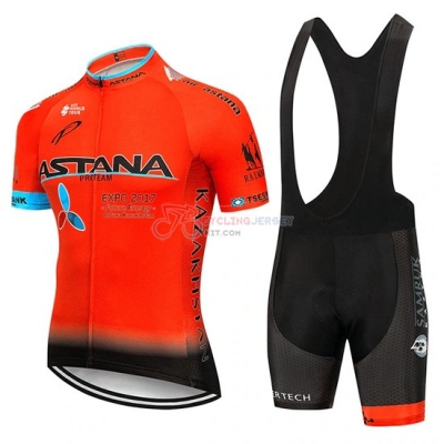 Astana Cycling Jersey Kit Short Sleeve 2019 Orange