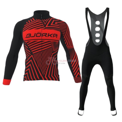 Bjorka Cycling Jersey Kit Long Sleeve 2021 Red
