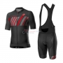 Castelli Cycling Jersey Kit Short Sleeve 2020 Black Gray Red